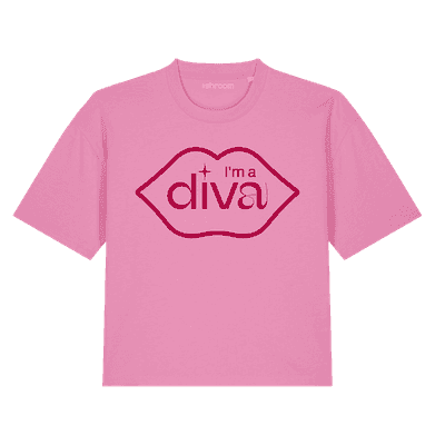 front i am a diva pink thist