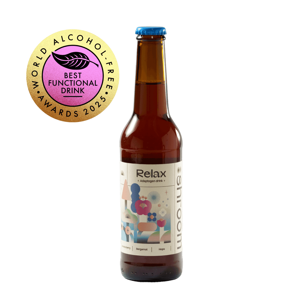 relax bottle with medal