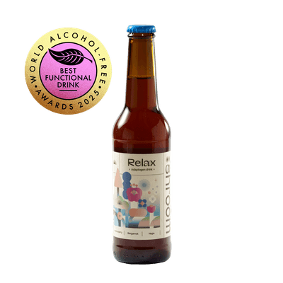relax bottle with medal